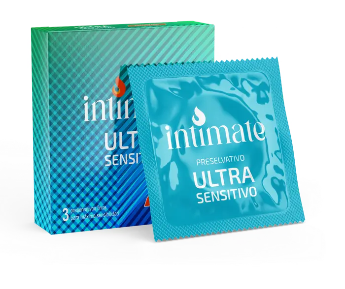 Preservativos Intimate Ultra Sensitivo ultrafinos, caja de 3 unidades