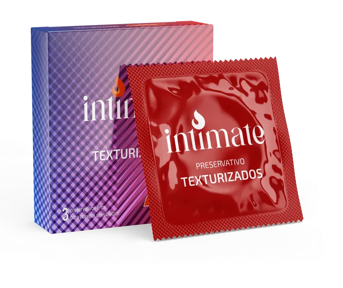 Preservativos Intimate Texturizados con textura, caja de 3 unidades